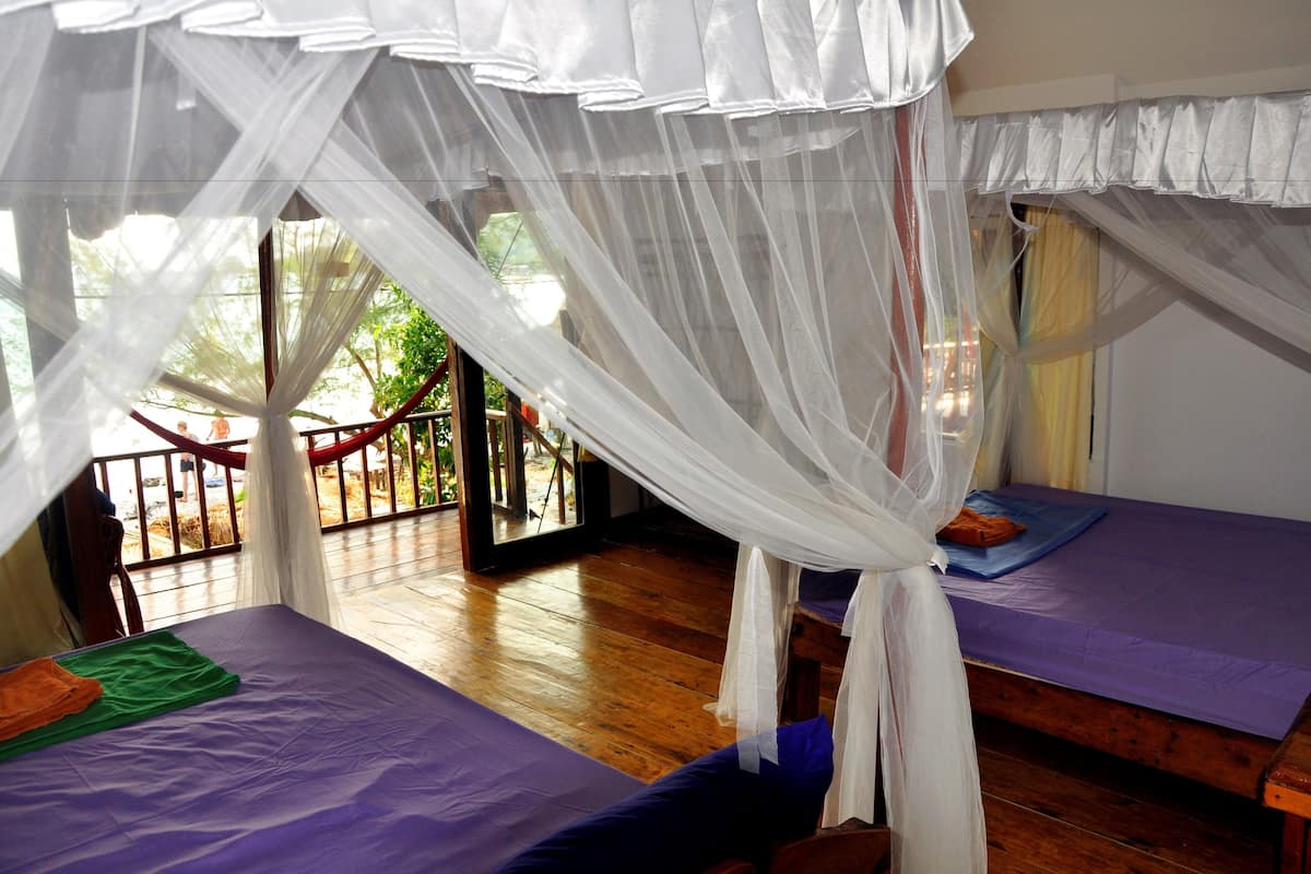 ac beach front bungalow | in-room safe, desk, free wifi, bed sheets