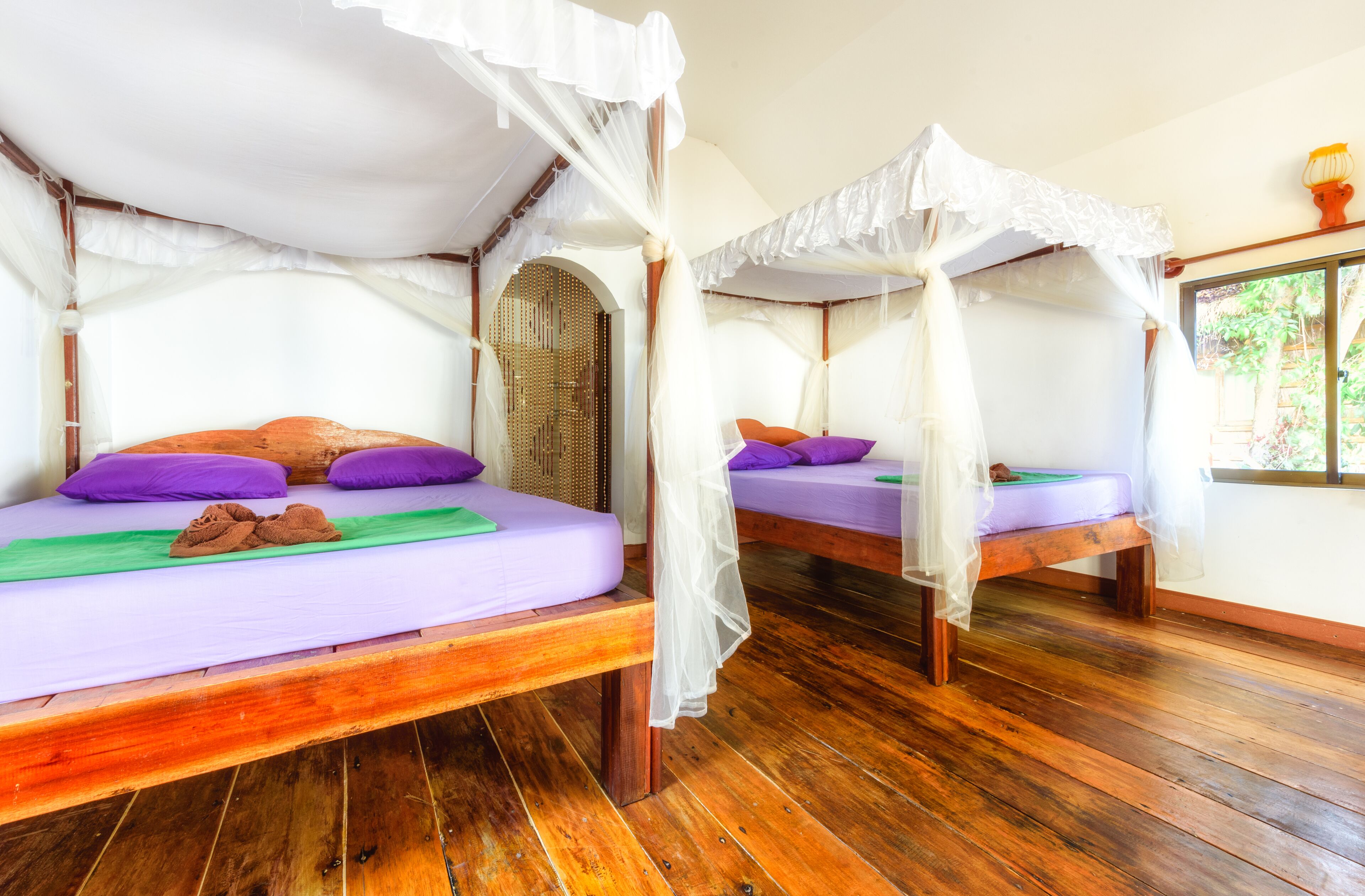 ac beach front bungalow | in-room safe, desk, free wifi, bed sheets