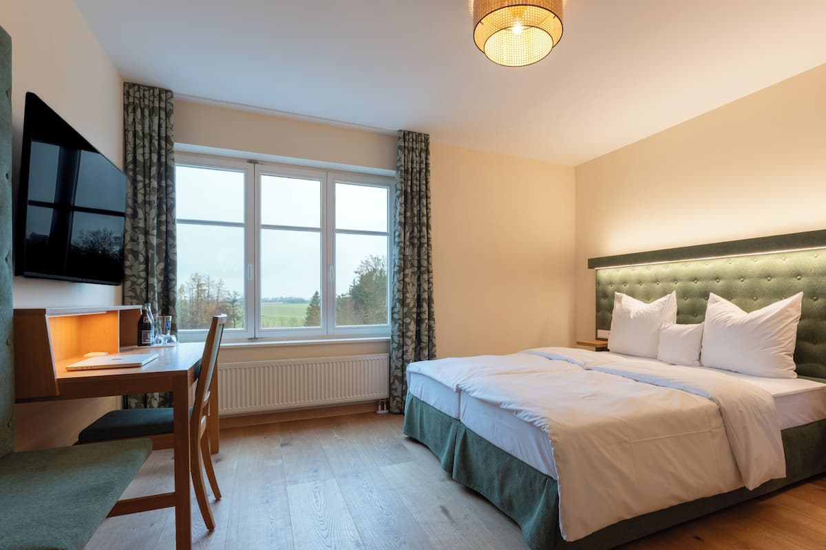 Tweepersoonskamer, huisdieren toegestaan | 1 slaapkamer, hypoallergeen beddengoed, een kluis op de kamer