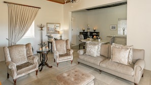 Exclusive Villa, Private Pool, Mountain View | Living area - La Plume Boutique Hotel & Spa (Oudtshoorn)