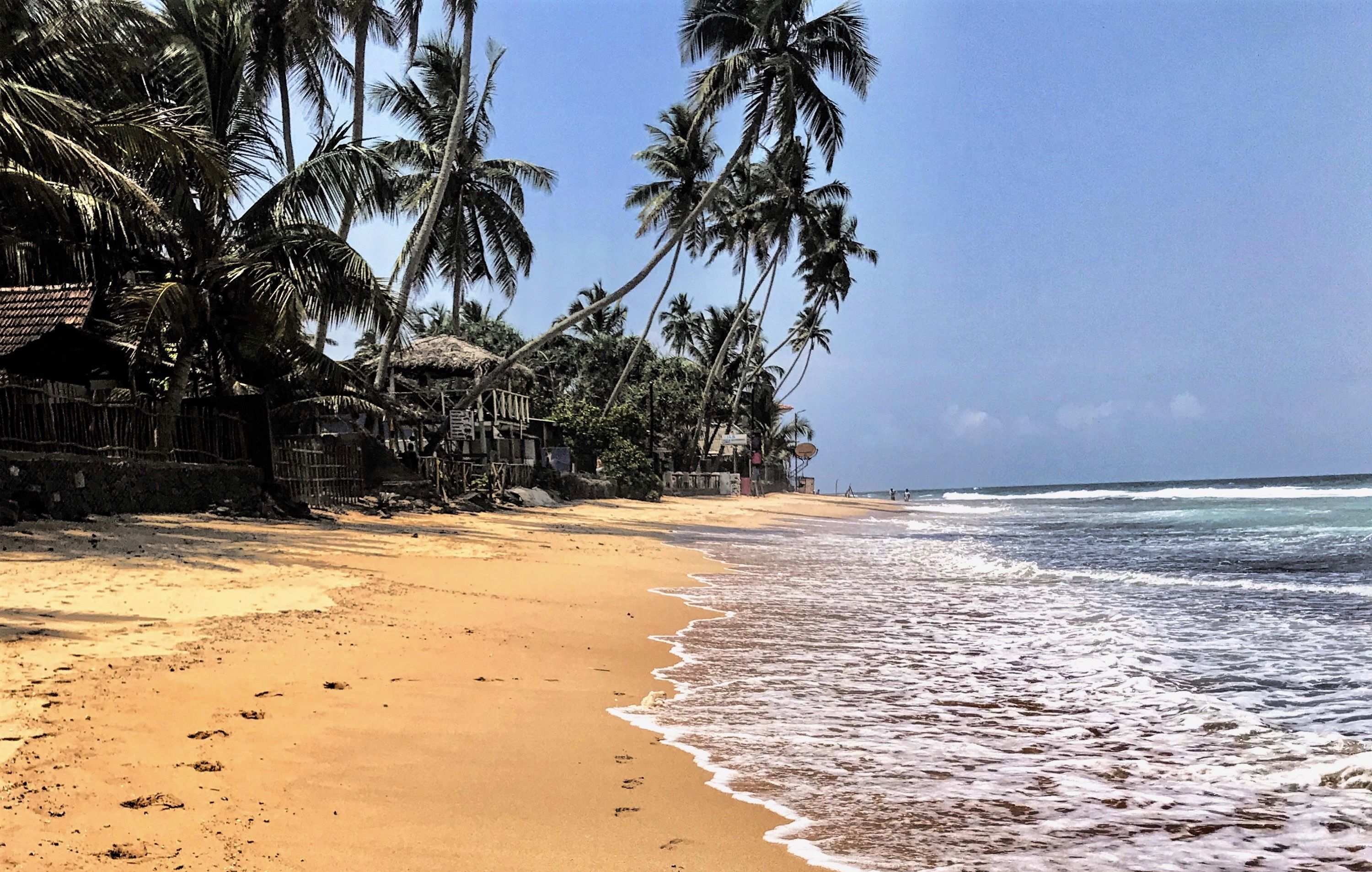 On the beach, sun-loungers, beach towels
