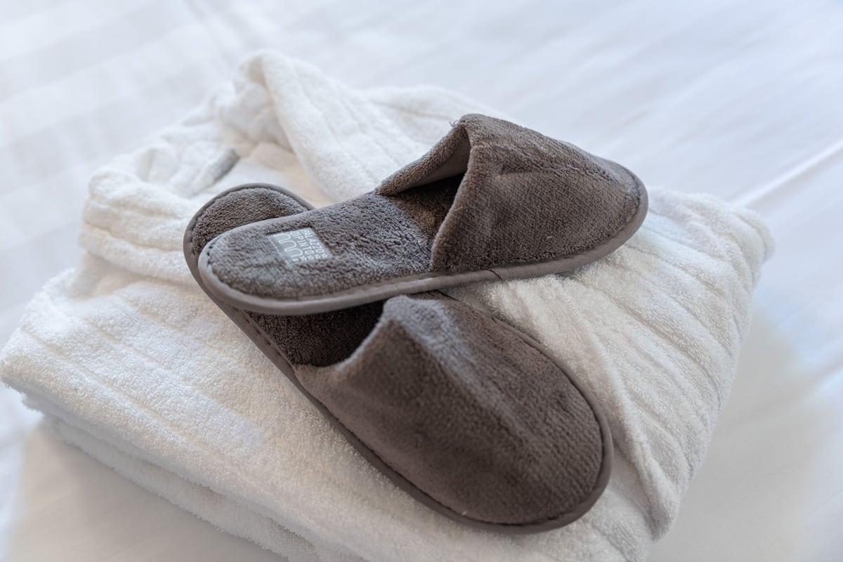 shower, free toiletries, hair dryer, bathrobes