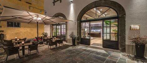 Front of property – evening/night