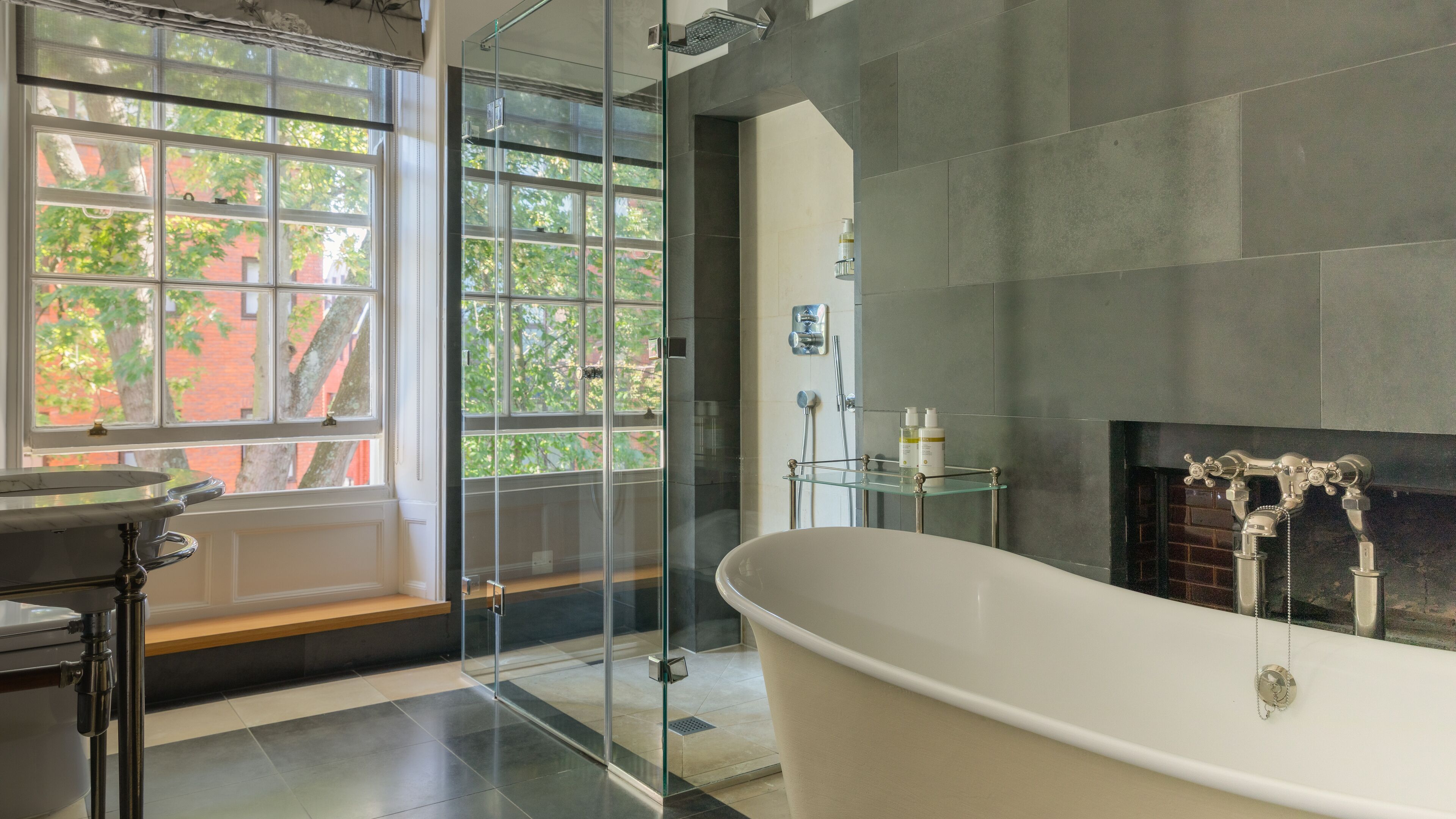 lovely & luxury room | bathroom | free toiletries, hair dryer, heated floors, towels