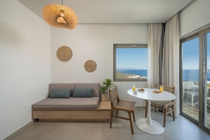 Superior Studio Suite, 1 King Bed, Sea View | Dining room - Esplanade Apartments (Chania)