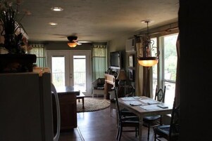 Turner Falls Cabin 1 | Living area | Flat-screen TV
