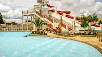 12 outdoor pools, pool umbrellas, sun loungers