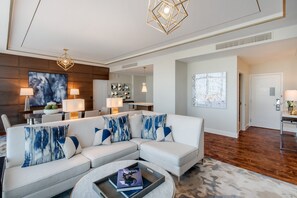 In-room safe, desk, laptop workspace, blackout curtains