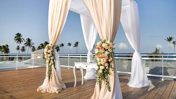Outdoor wedding area