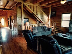 TV, fireplace, video games, DVD player