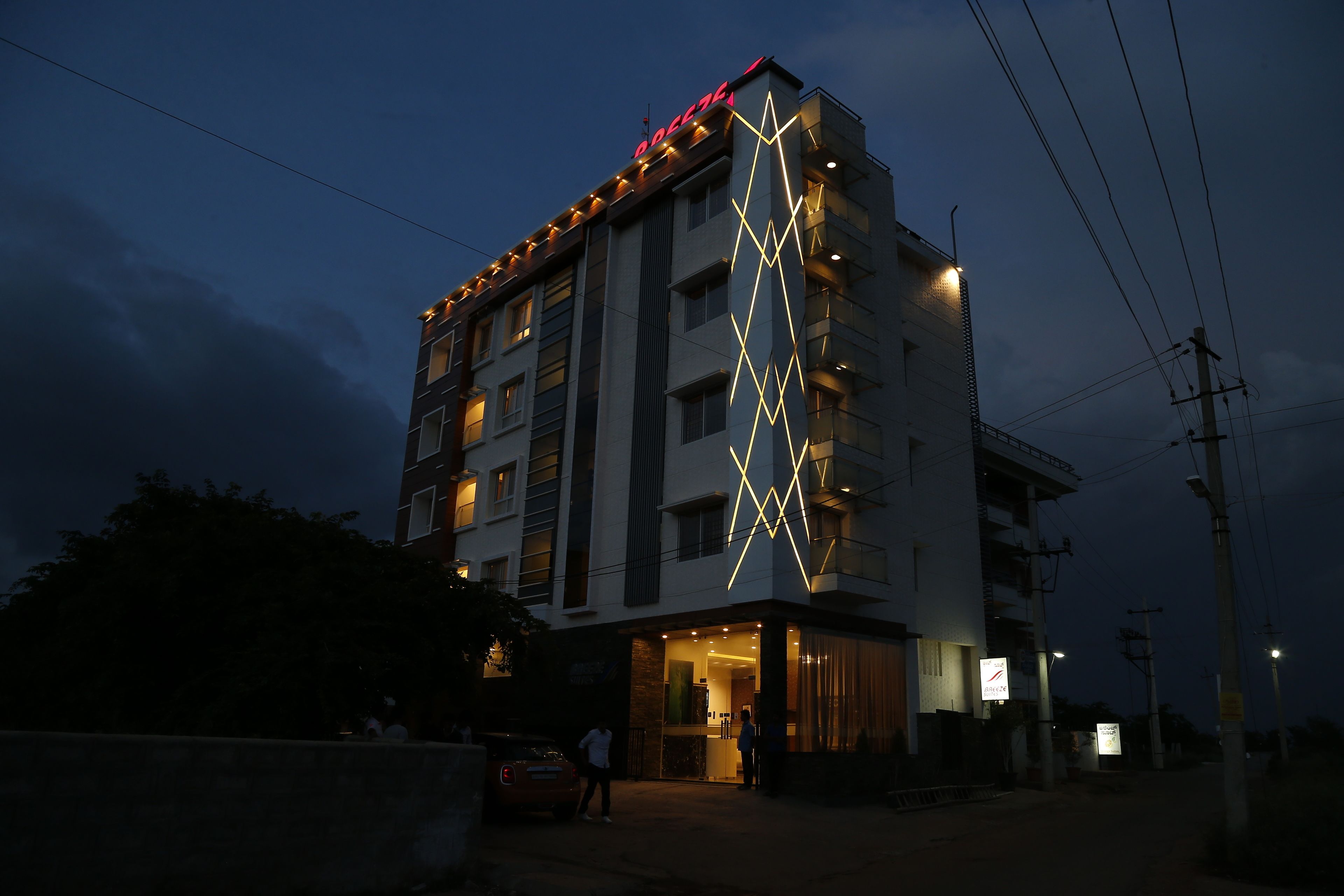 front of property – evening/night