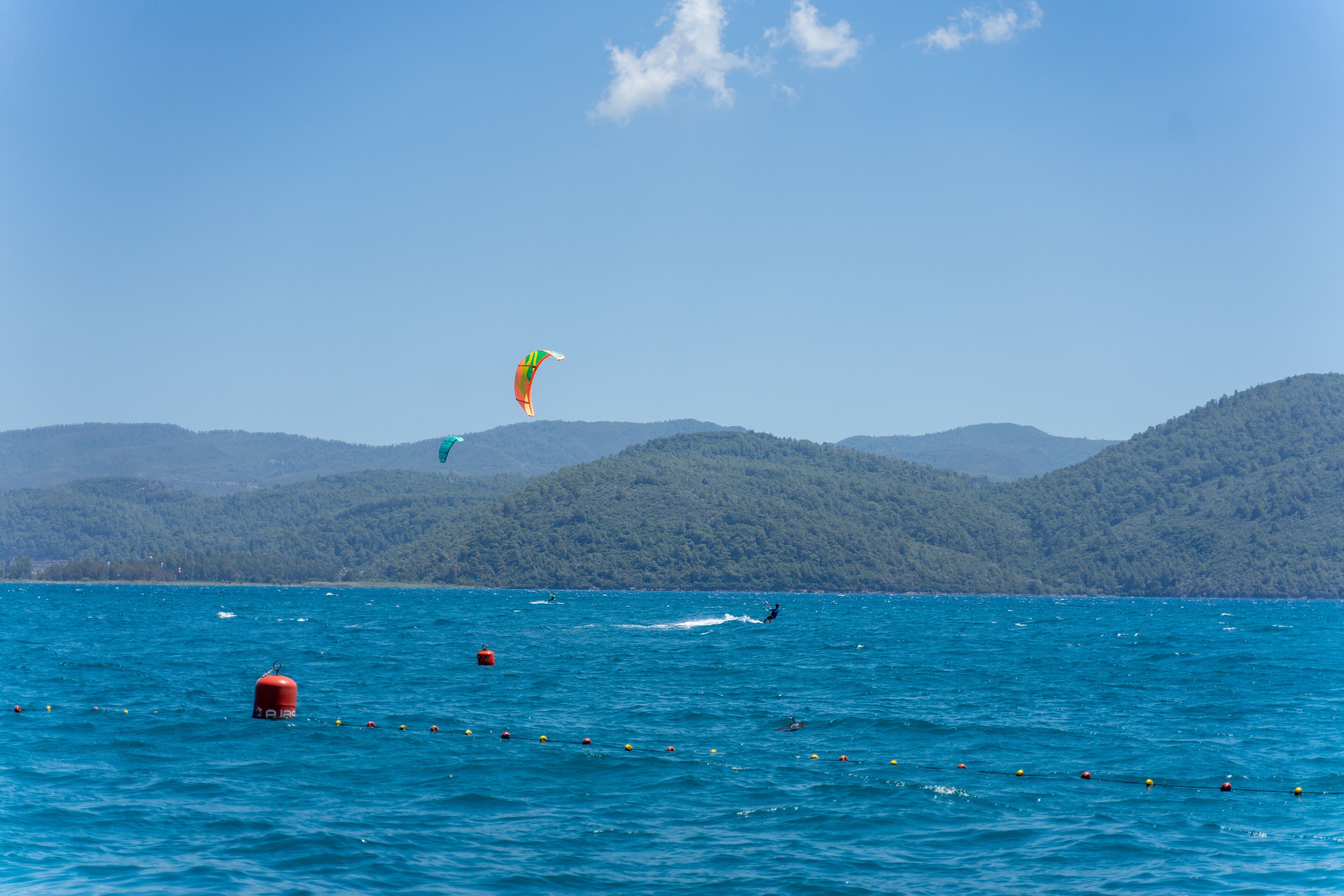 private beach, kayaking