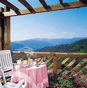 Classic Double or Twin Room, Balcony, Mountain View | View from room - Hôtel - Restaurant Panorama (Hohrod)
