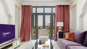 Comfort appartement, 1 slaapkamer, uitzicht op de stad | Woonkamer