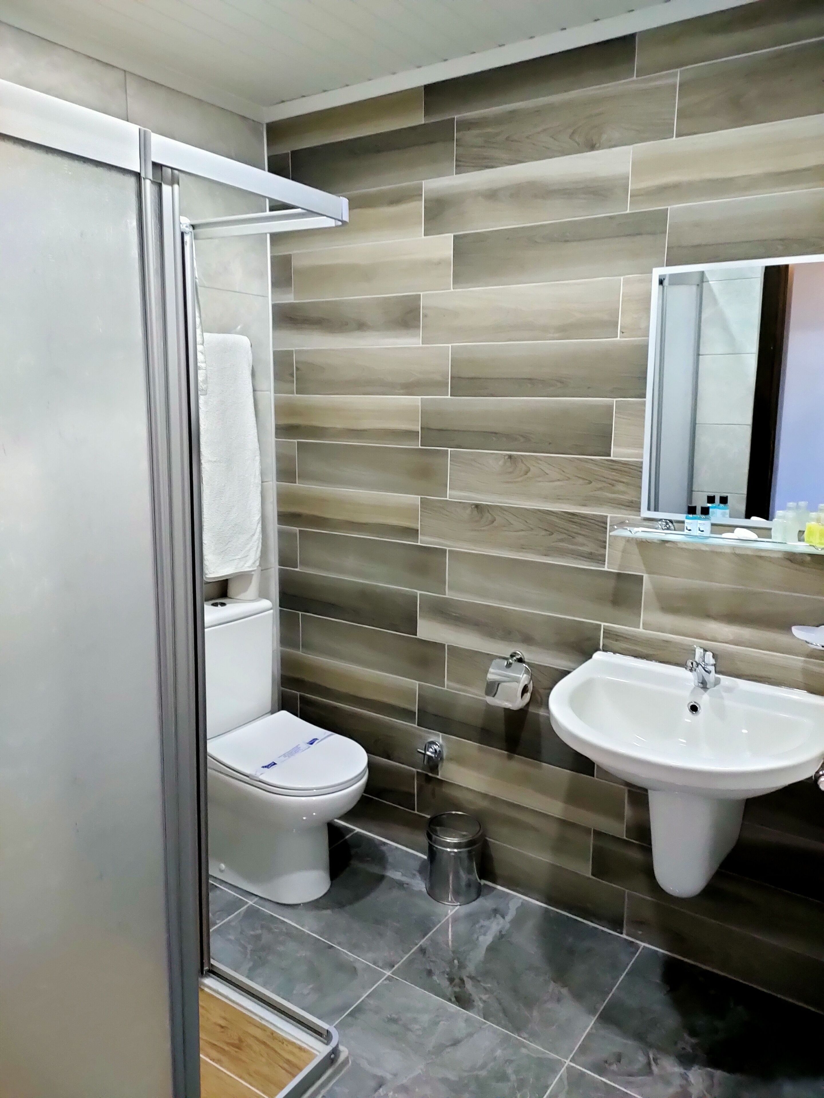 double room, lake view | bathroom | shower, free toiletries, hair dryer, slippers