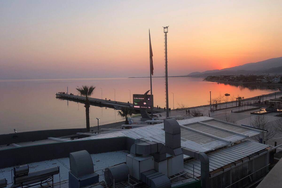 Panoramic Room, Balcony, Sea View | Egyptian cotton sheets, premium bedding, laptop workspace