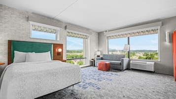 Studio, 1 King Bed, Accessible, Non Smoking (Roll-in Shower) | Living area