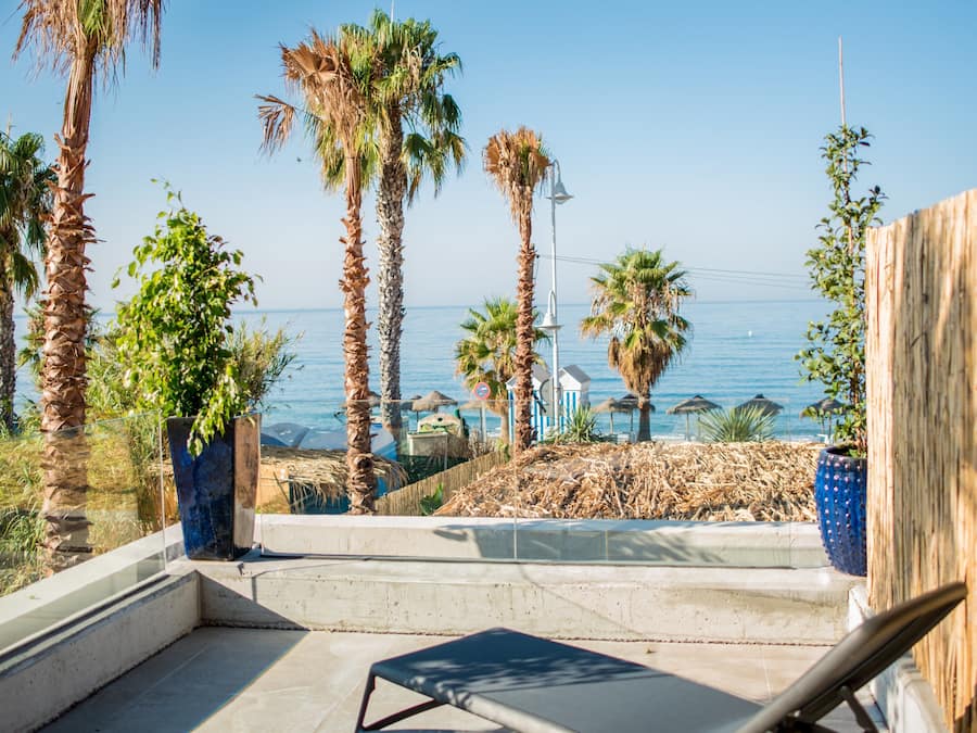 Tweepersoonskamer, terras, uitzicht op zee | Kameruitzicht