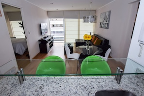 Luxury Apartment 1312, 1 Bedroom, Balcony, Pool View | 1 bedroom, premium bedding, in-room safe, iron/ironing board - Miraflores4Rent Upper Pardo (Lima)