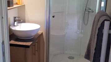 Shower, hair dryer