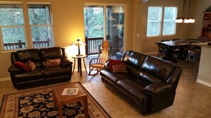 Televisión, chimenea y reproductor de DVD 