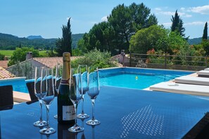 Outdoor pool, a heated pool