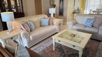 Smart TV, books, video library, stereo