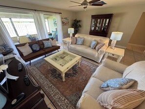 Smart TV, books, video library, stereo