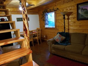 TV, DVD player, books, video library - Alaska Aurora Adventures Aurora Cabin A<br>World class Northern lights viewing (North Pole)