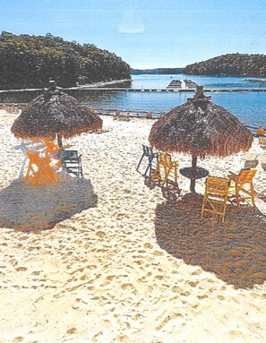 Sun loungers, beach towels