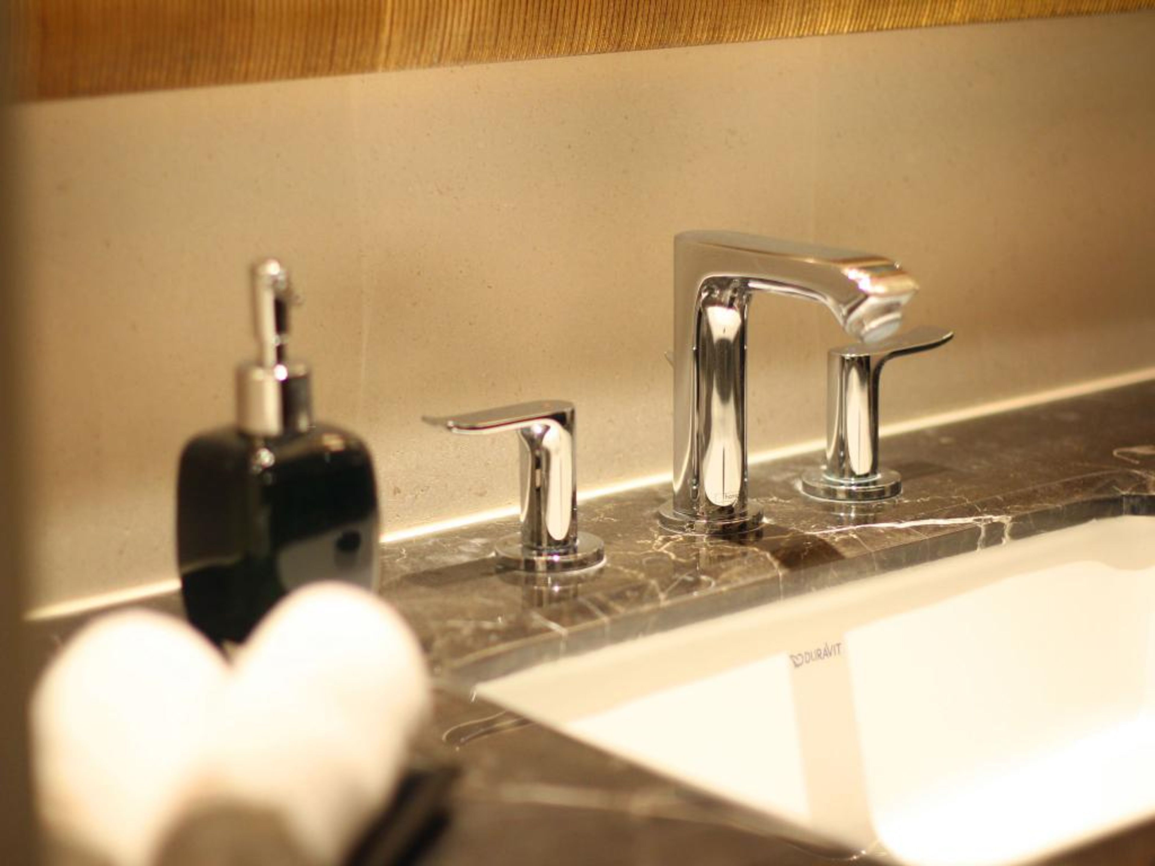 free toiletries, hair dryer, slippers, towels