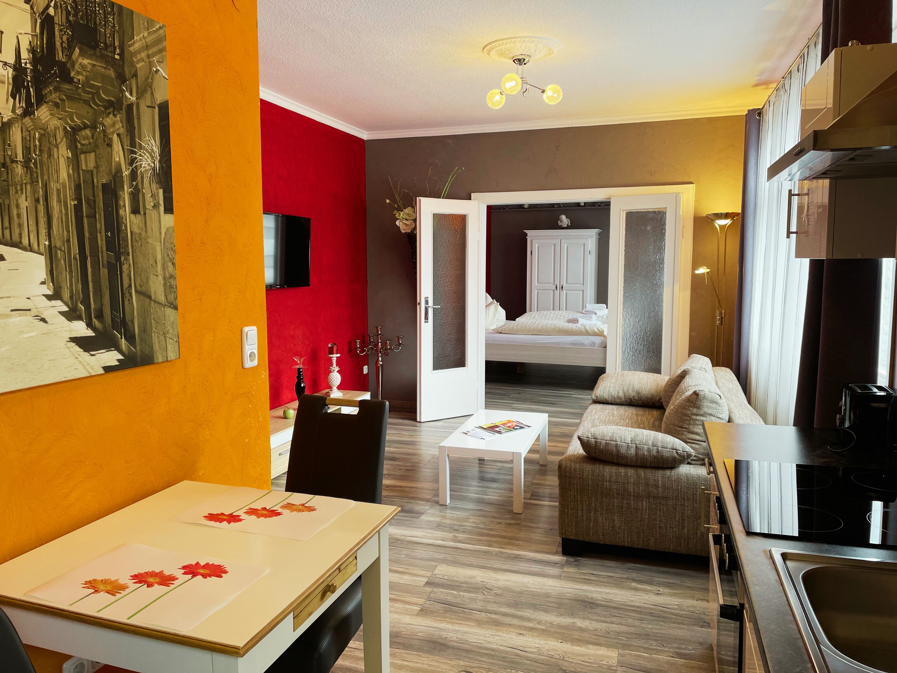 Basic-Apartment, eigenes Bad (Romantik (2P)) | 1 Schlafzimmer
