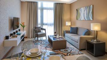 Apartment, 2 Bedrooms | Living area | LCD TV, DVD player