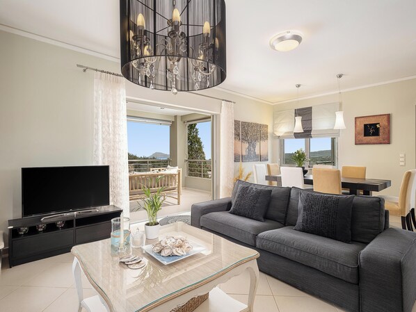 Living area - Villa Athinais (Platanias)