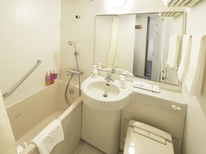 Ducha, artículos de higiene personal gratuitos y secador de pelo