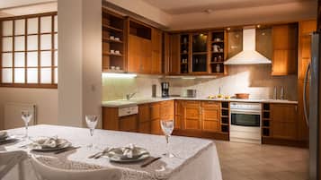 Villa, Sea View | Private kitchen | Fridge, microwave, oven, stovetop