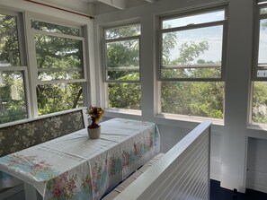 Dining - Provincetown:  Water view, 3 BR House, Parking, Free Wifi, outdoor shower. (Provincetown)