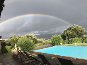 Outdoor pool, a heated pool - Provencal villa in Bonnieux (Bonnieux)
