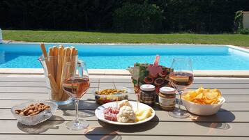 Piscine extérieure, piscine chauffée