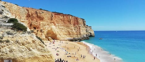 Playa en los alrededores y camastros
