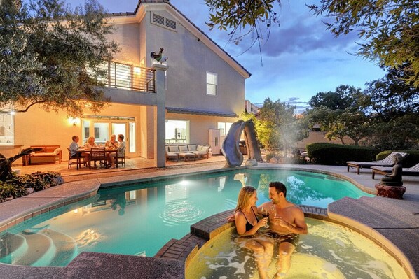 A heated pool