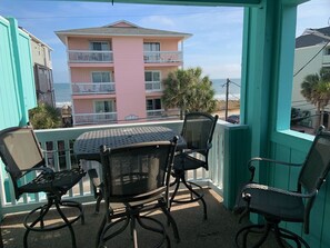Outdoor dining - Fantastic 2nd Row One Bedroom with Amazing Ocean Views!! (Carolina Beach)