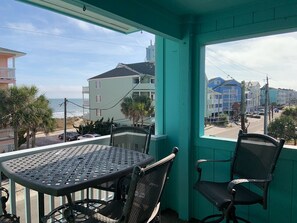 Outdoor dining - Fantastic 2nd Row One Bedroom with Amazing Ocean Views!! (Carolina Beach)