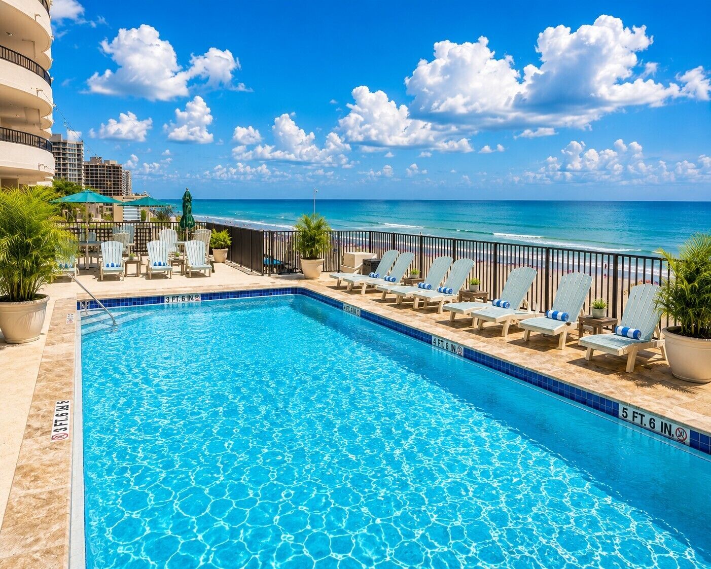 A heated pool