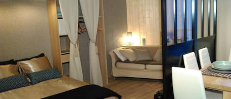 1 bedroom, iron/ironing board, travel crib, free WiFi