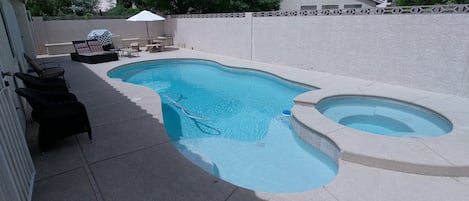 Outdoor pool, a heated pool
