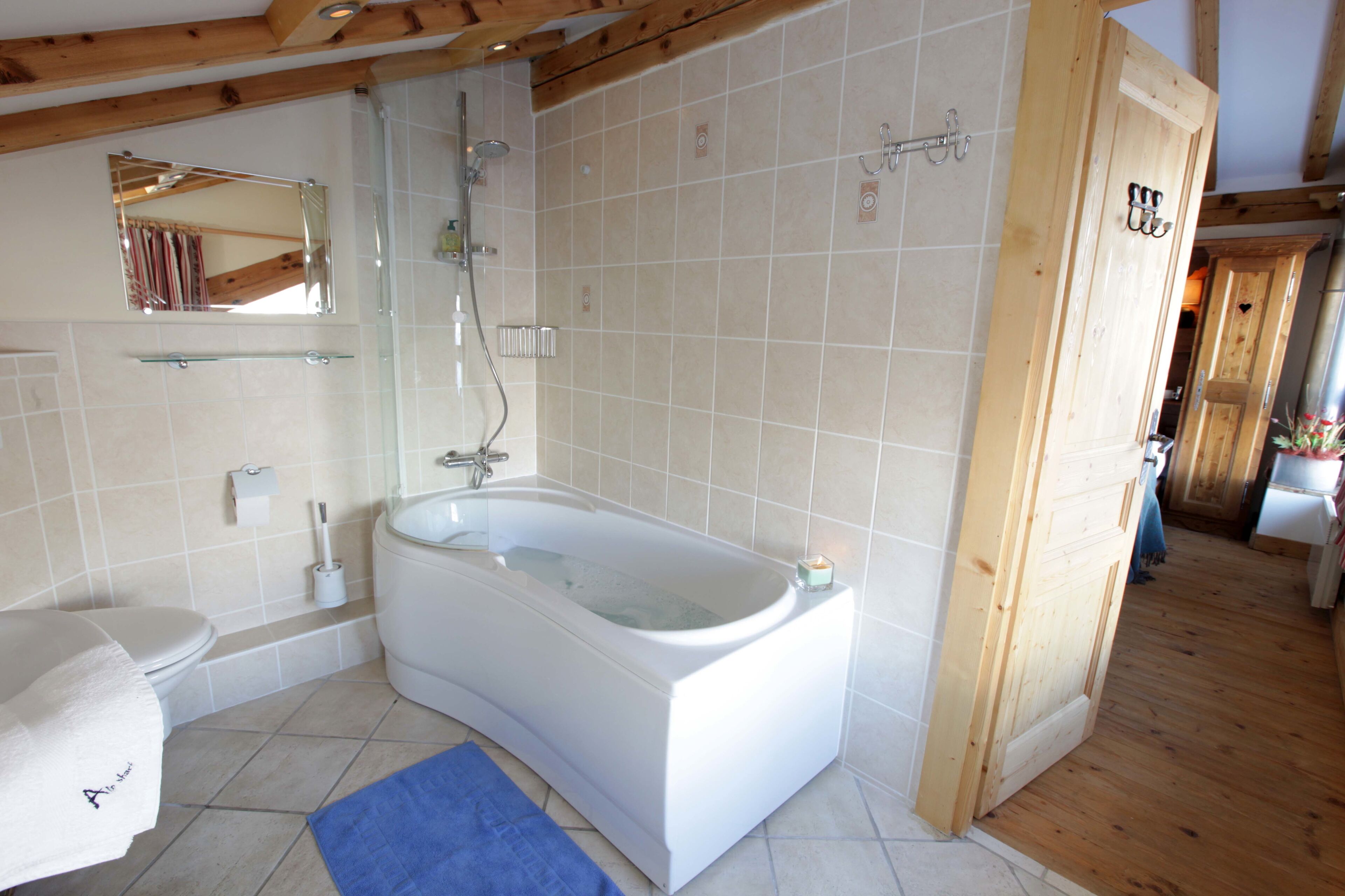 Bathtub, hair dryer