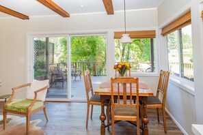 Dining - Riverwood Cottage -- Riverfront with Hot Tub, River Access (Monte Rio)