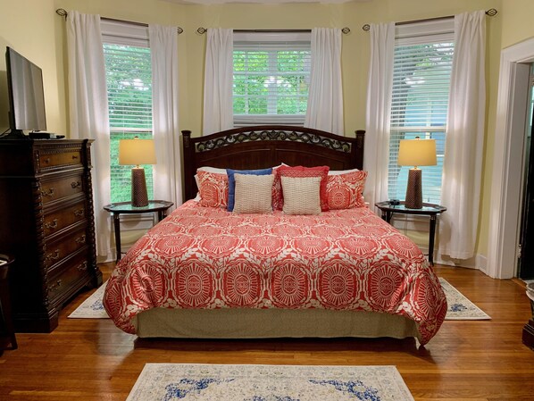 2 bedrooms, iron/ironing board, travel crib, WiFi