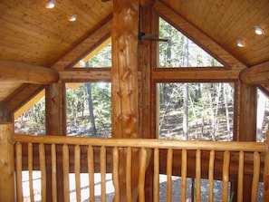 View of forest from loft